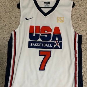 Mens Large USA Dream Team Larry Bird Jersey #7